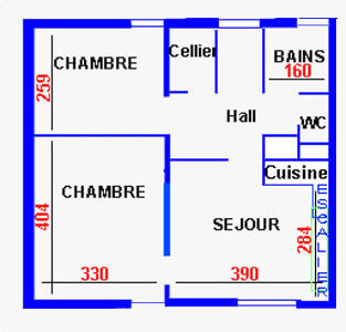 Plan - 3 pièces avec mezzanine Le Balcon des Alpes - location chalet chatel particulier