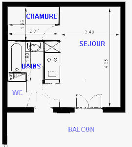 PLAN Studio Le Balcon des Alpes - rent chatel apartment, housing chatel, chatel rent apartment, rent chalet chatel private person