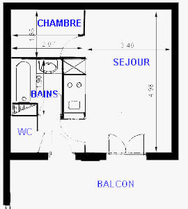 PLAN Studio Le Balcon des Alpes - location chalet chatel particulie